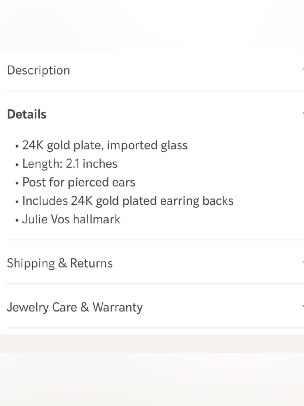 $235 Julie Vos Kaleidoscope Statement Earring - Picture 5 of 7